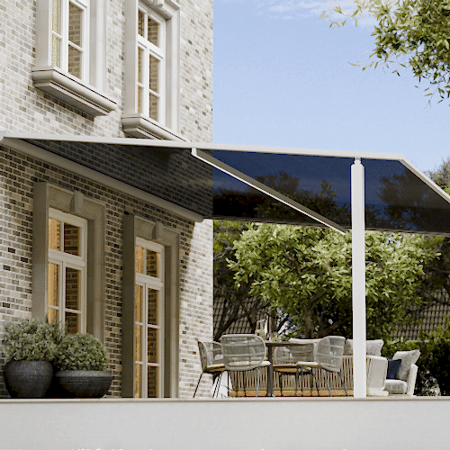 zip pergola yandan görünüş